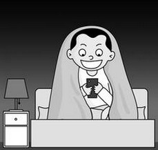 关灯玩手机